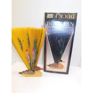 Vintage Chinese Paper  Duck Fan